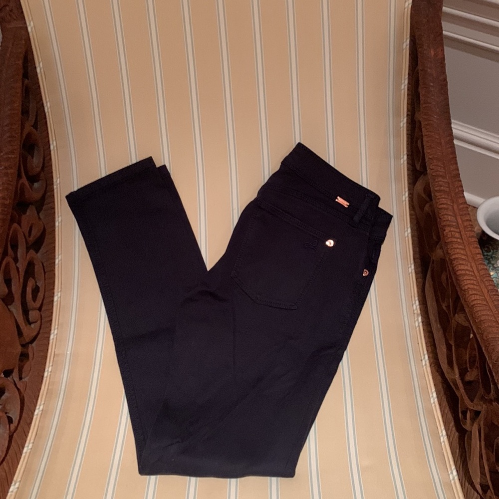 NWOT DL 1961 ANGEL MID RISE SKINNY ANKLE DARK NAVY BLUE COLOR WITH ROSE πΉ GOLD - Picture 15 of 16